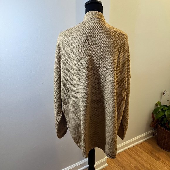 Sherosa Women's Oversized Sweaters Cable Knit Open Front Chunky Cardigan - Picture 2 of 8